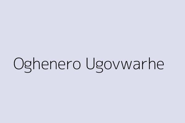 Oghenero Ugovwarhe